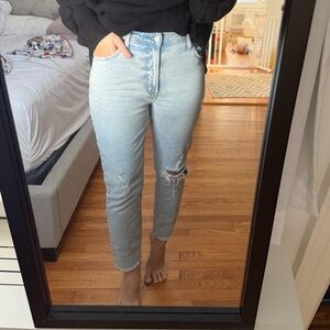 Abercrombie & Fitch Skinny High Rise Light Wash Blue Jeans - 27 / 4 SHORT*